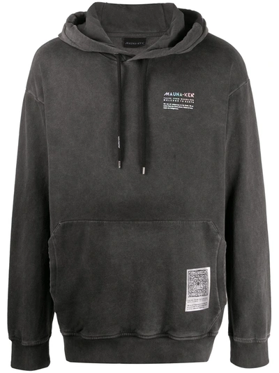 Mauna Kea Pigment-dyed Logo Print Hoodie In Grey