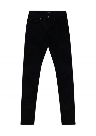 Saint Laurent Cotton Blend Jeans In Black