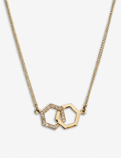 Rachel Jackson Infinity 22ct Gold-plated Vermeil Sterling Silver And Diamond Necklace In 22 Carat Gold Plated