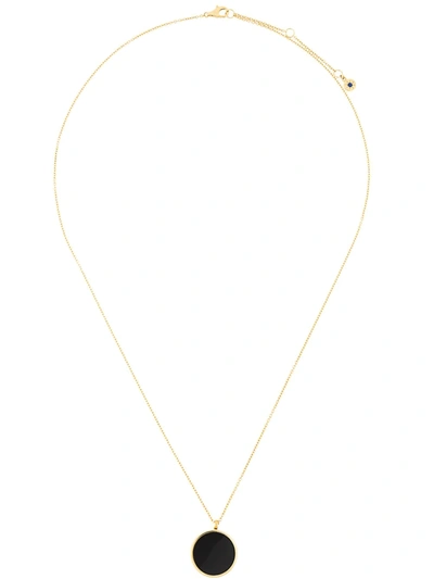 Astley Clarke Black Onyx Slice Stilla 18ct Yellow-gold Vermeil Locket Necklace