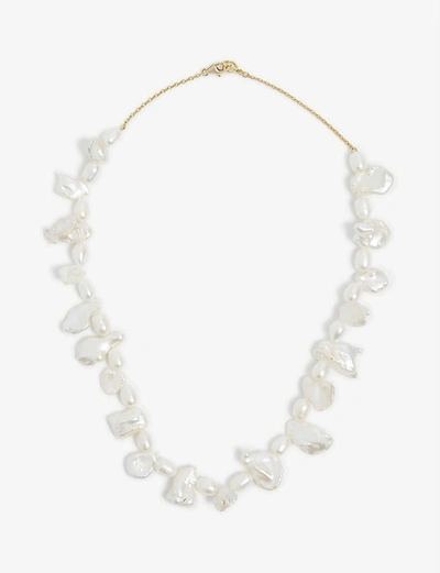 Anissa Kermiche Shelley Pearl Gold-plated Necklace In White