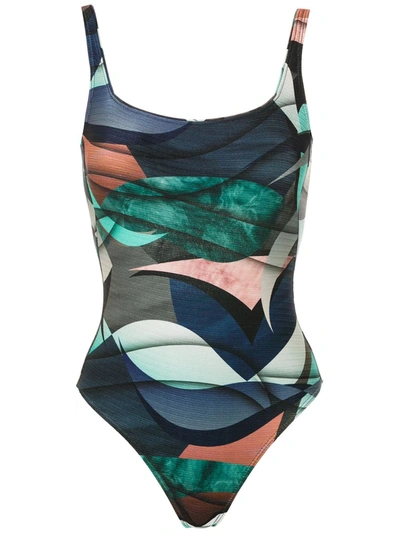 Lygia & Nanny Hapuna Printed Swimsuit In Blue