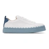 Chloé Chloe White And Blue Lauren Sneakers