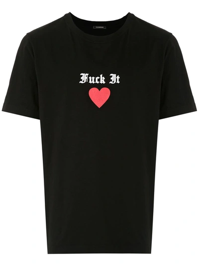 À La Garçonne Fuck It Print T-shirt In Black