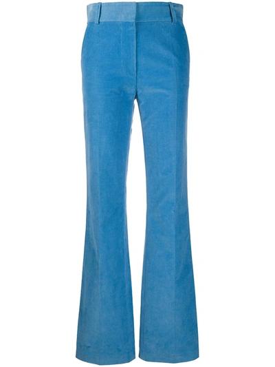 Victoria Beckham High-waisted Flared Trousers In Blue