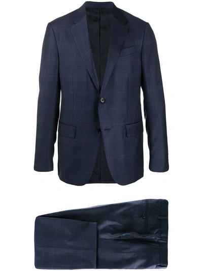 Ermenegildo Zegna Checked Two-piece Suit In Blue