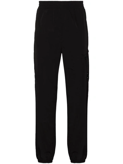 C.p. Company Straight-leg Shell Track Trousers In Black