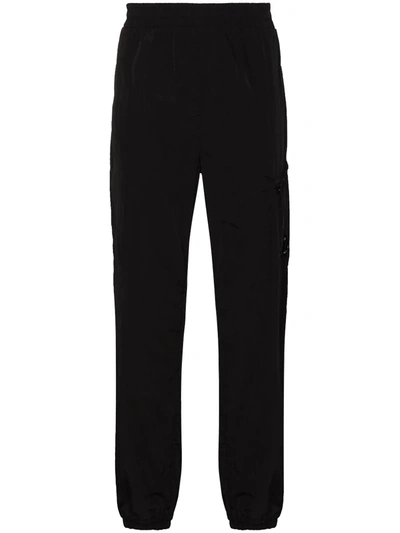 C.p. Company Straight-leg Shell Track Pants In Black