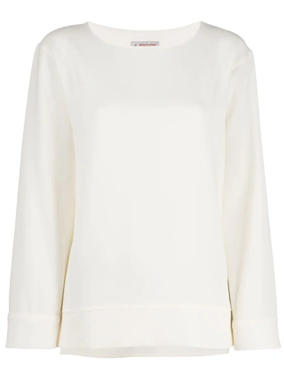 Alberto Biani Relaxed Long-sleeve Blouse In Neutrals