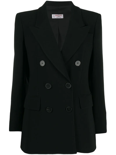 Alberto Biani Double-breasted Fitted Blazer In Black