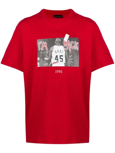 Throwback I'm Back G.o.a.t. T-shirt In Red