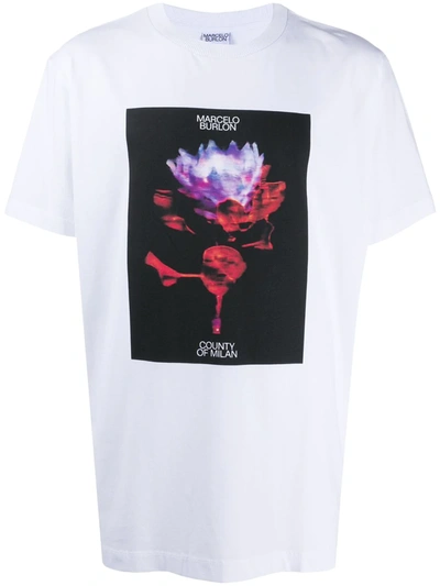 Marcelo Burlon County Of Milan Graphic Print T-shirt In White