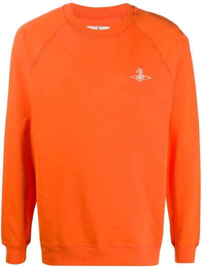 Vivienne Westwood Orb-embroidered Sweatshirt In Orange