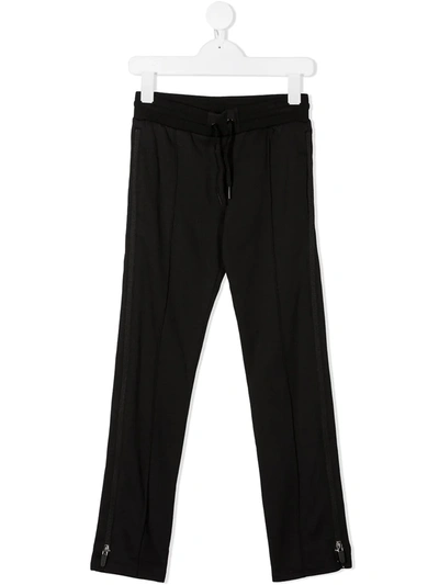 Givenchy Kids' Drawstring Straight-leg Trousers In Nero
