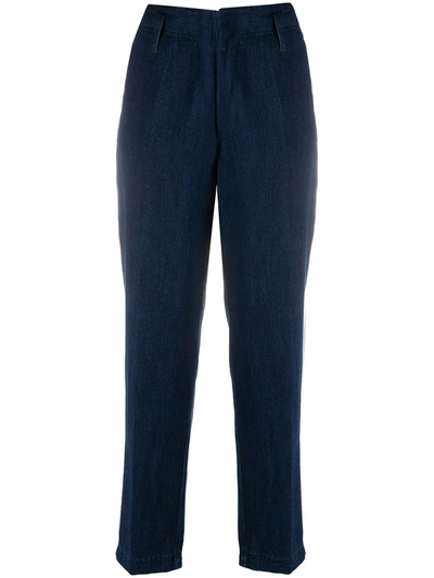 Forte Forte High-waisted Straight Leg Jeans In Blue