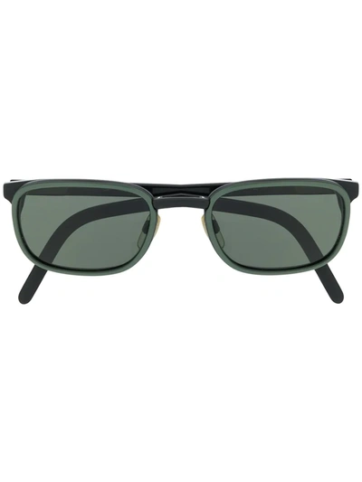 Pre-owned Giorgio Armani 1990s Rectangular-frame Sunglasses In Black