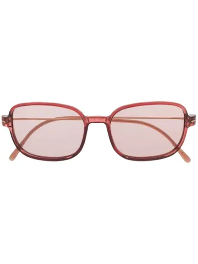 Pre-owned Prada 1990s Square Frame Tinted Sunglasses In Pink