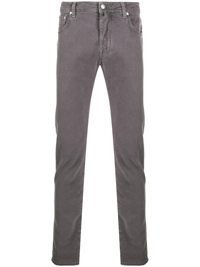 Jacob Cohen Mid-rise Slim Fit Jeans In Grey