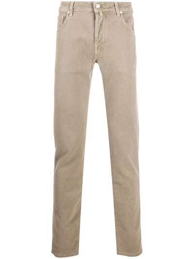 Jacob Cohen Mid-rise Slim Fit Jeans In Neutrals