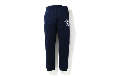 Pre-owned Bape  Classic College Slim Sweat Pants Navy