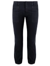 Nili Lotan Stretch-cotton Military Trousers In Navy