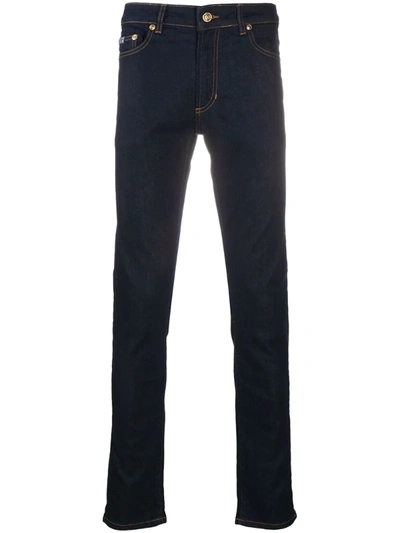 Versace Jeans Couture Mid-rise Slim Fit Jeans In Blue