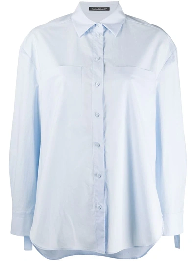 Luisa Cerano Plain Long-sleeve Shirt In Blue