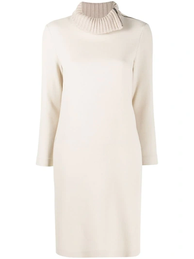 Antonelli Roll Neck Jumper In Neutrals