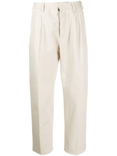 Ermenegildo Zegna Baggy Cotton Trousers In White