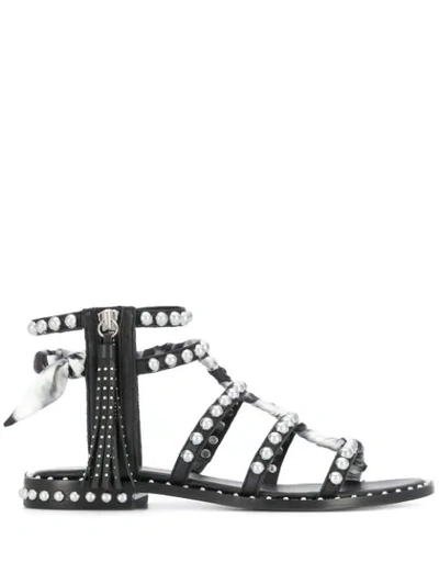 Ash Power Studded Sandals In Black