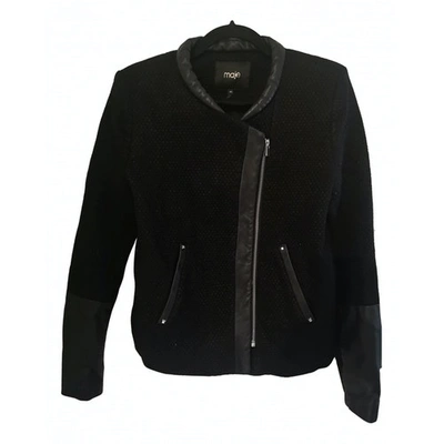 Pre-owned Maje Wool Jacket In Black