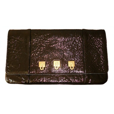 Pre-owned Chloé Leather Clutch Bag In Black