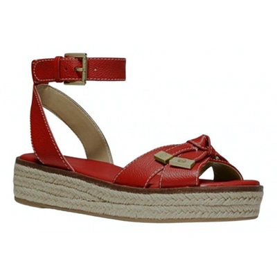Pre-owned Michael Kors Red Leather Sandals