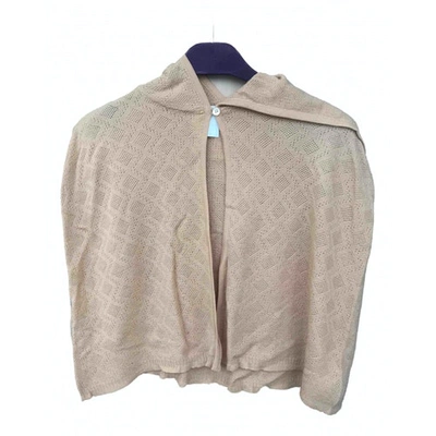Pre-owned Anna Sui Wool Cardigan In Beige