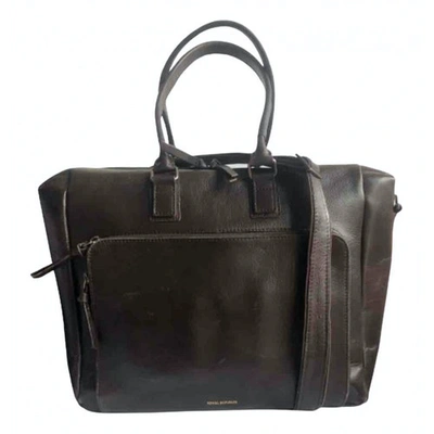Pre-owned Royal Republiq Leather Travel Bag In Brown