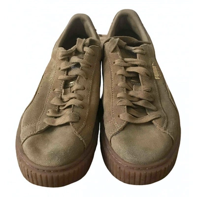 Pre-owned Puma Trainers In Brown