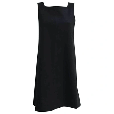 Pre-owned Diane Von Furstenberg Wool Mini Dress In Black