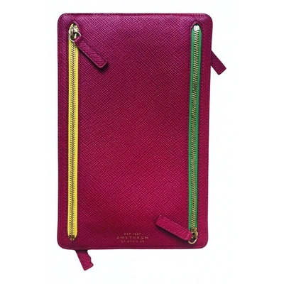 Pre-owned Smythson Pink Leather Purses, Wallet & Cases