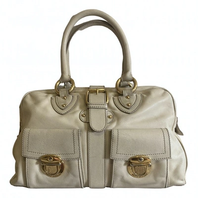 Pre-owned Marc Jacobs Leather Handbag In Ecru