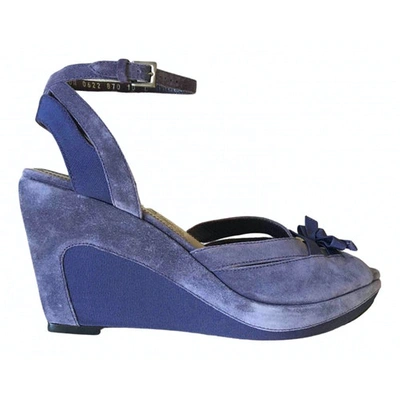 Pre-owned Ferragamo Sandal In Blue