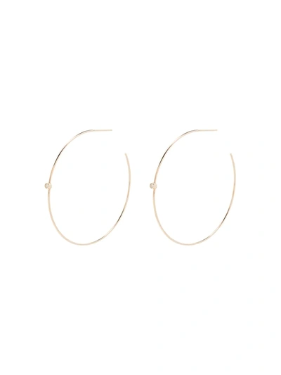 Zoë Chicco 14kt Yellow Gold Diamond Hoop Earrings