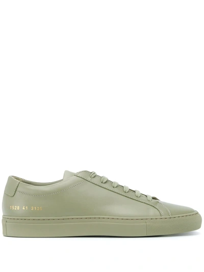 Common Projects Original Achill Sneakers In Green Leather