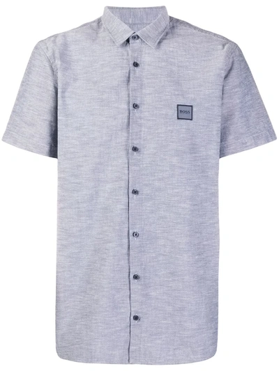 Hugo Boss Boss Short Sleeve Magneton 1-short Shirt Colour: Navy In Blue