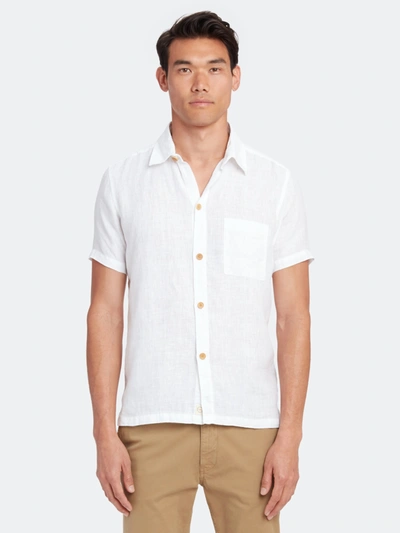Far Afield Costa S/s Linen Shirt, White