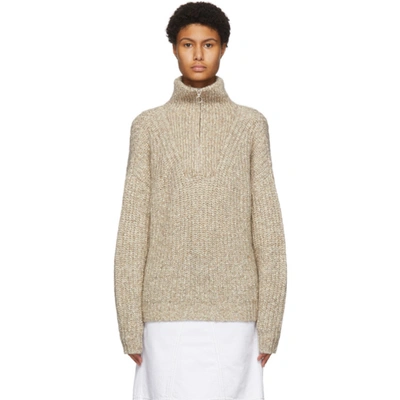 Isabel Marant Étoile Myclan Chunky Knit Jumper In 90be Beige