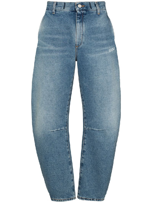 off white blue jeans