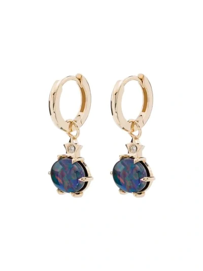 Andrea Fohrman 14kt Yellow Gold, Opal And Diamond Drops Earrings