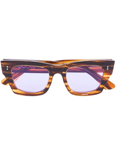 Natasha Zinko Tortoiseshell-effect Square-frame Sunglasses In 棕色