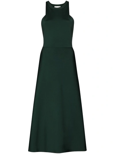 Victoria Beckham Racerback Midi Dress In Green