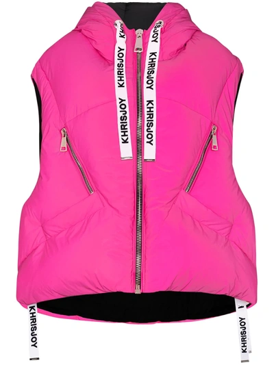 Khrisjoy Kh Sleeveless Puffer Jacket In Pink